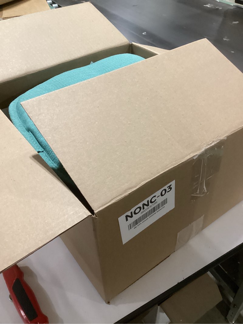 Condition photo showing New/Like New for Klear Vu Omega Non-Slip Chair Cushions, Assembled in USA, U-Shaped Skid-Proof Seat Pads for Dining Room, Kitchen, Office, 15"x16", Solid Teal Blue, 4 Pack Solid Teal Blue 4 Pack