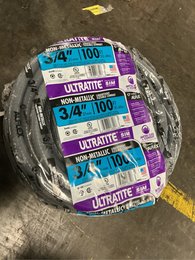 Condition photo showing New/Like New for 3/4 in. x 100 ft. ultratite liquidtight flexible non-metallic pvc conduit