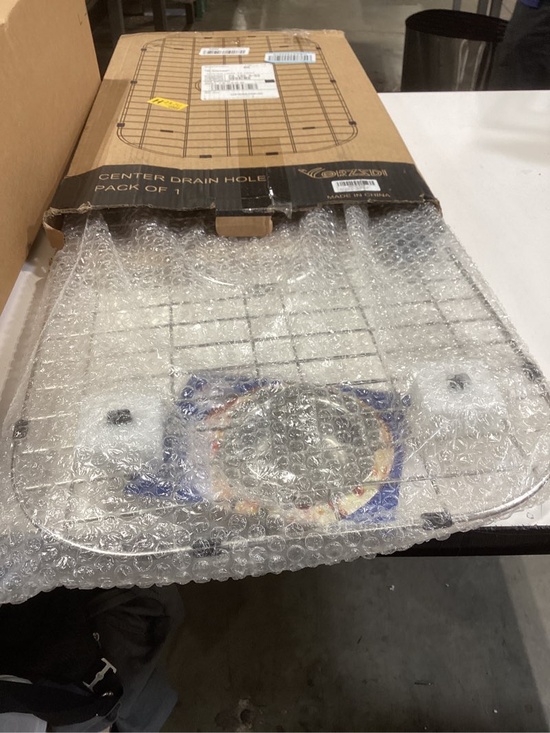 Condition photo showing Good Condition for similar to sink protectors for kitchen sink, sink grate grid for bottom of sink, metal sink rack, bottom basin rack, stainless steel, 28-7/8\" x 14-3/8\" 28-7/8\" x 14-3/8\" (rear drain)