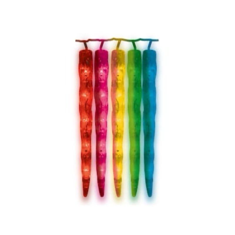 GE Color Effects 20 -Count Color-changing LED Plug-In Christmas Icicle Lights
