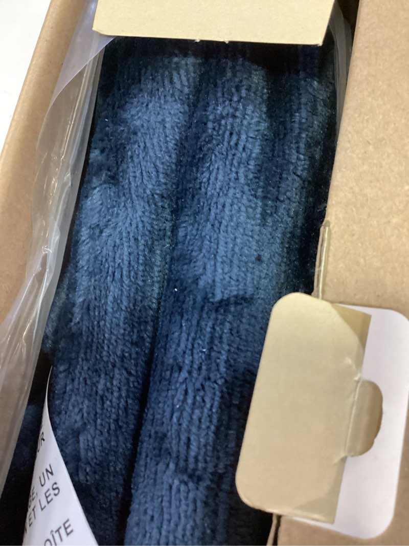 Condition photo showing As Is for maxkare large heating pad with massager, 24"x33" electric massaging heating pad for full body with 3 heat settings 3 massage modes - navy blue