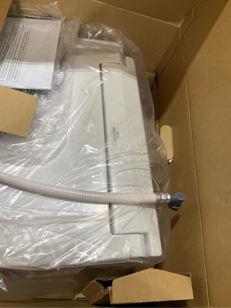 Condition photo showing Good Condition for toto® washlet® s2 electronic bidet toilet seat with instantaneous water heating, premist and ewater+ wand cleaning, elongated, cotton white - sw3346#01 cotton white elongated contemporary lid