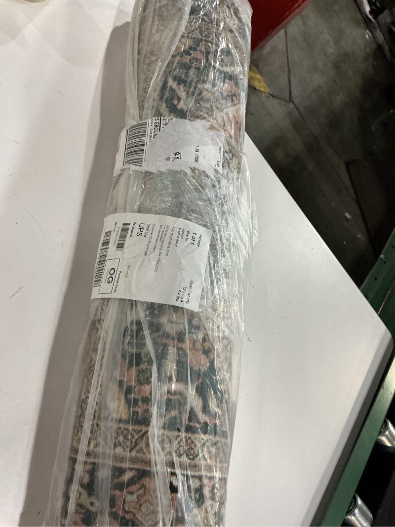 Condition photo showing New/Like New for loloi wynter collection wyn-02 auburn/mu lti 2'-6" x 7’6” '-0" runner rug, .13" thick, area rug, soft, durable, printed, vintage inspired, low pile, non-shedding, easy clean, living room rug