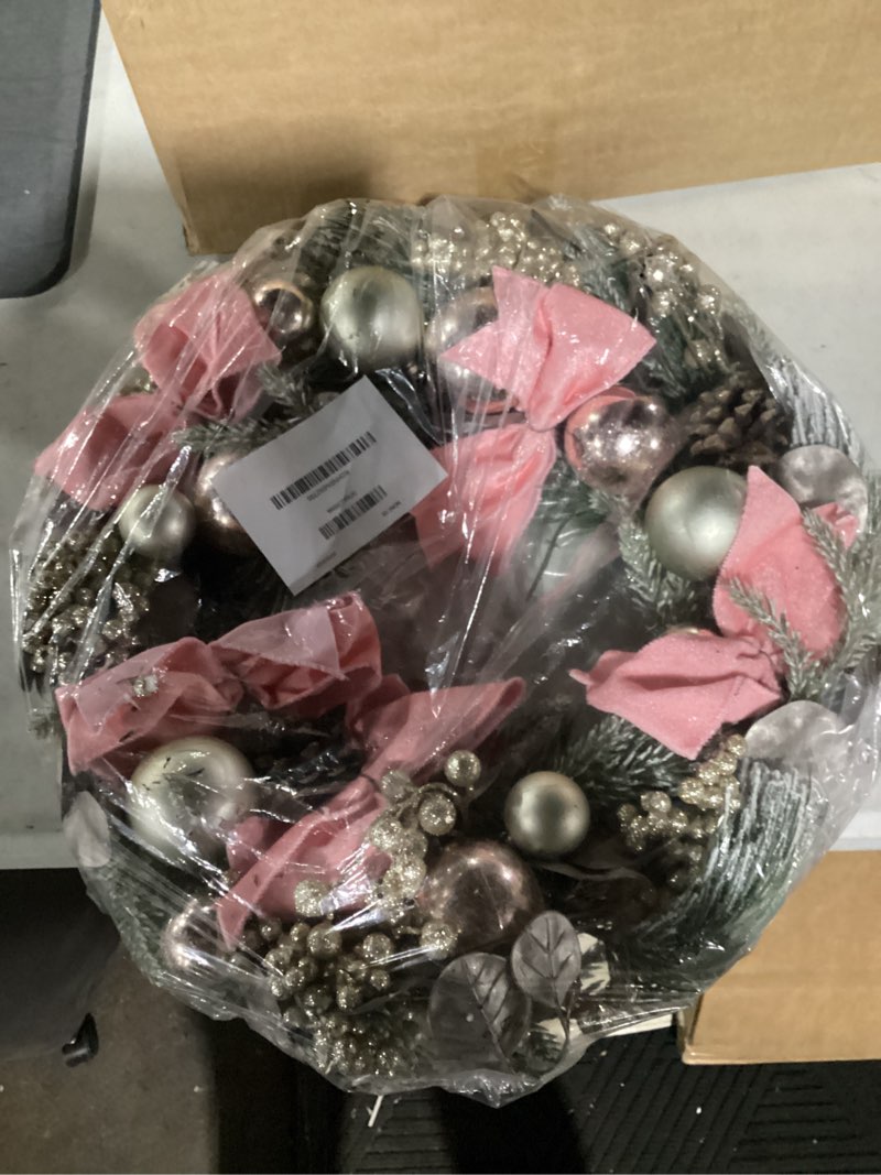 Wreath wth pink bows