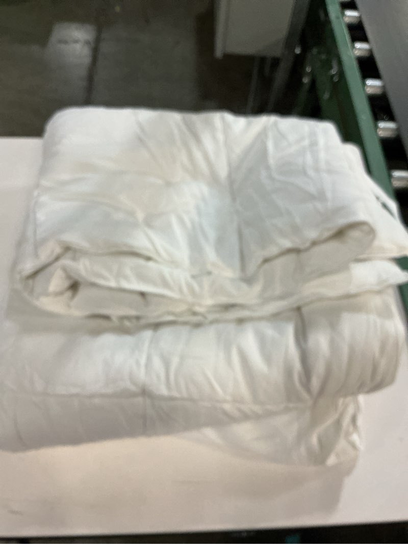 Condition photo showing As Is for Bare Home Comforter Set - Twin/Twin Extra Long Size - Ultra-Soft - Goose Down Alternative - Premium 1800 Series - All Season Warmth (Twin/Twin XL, White)