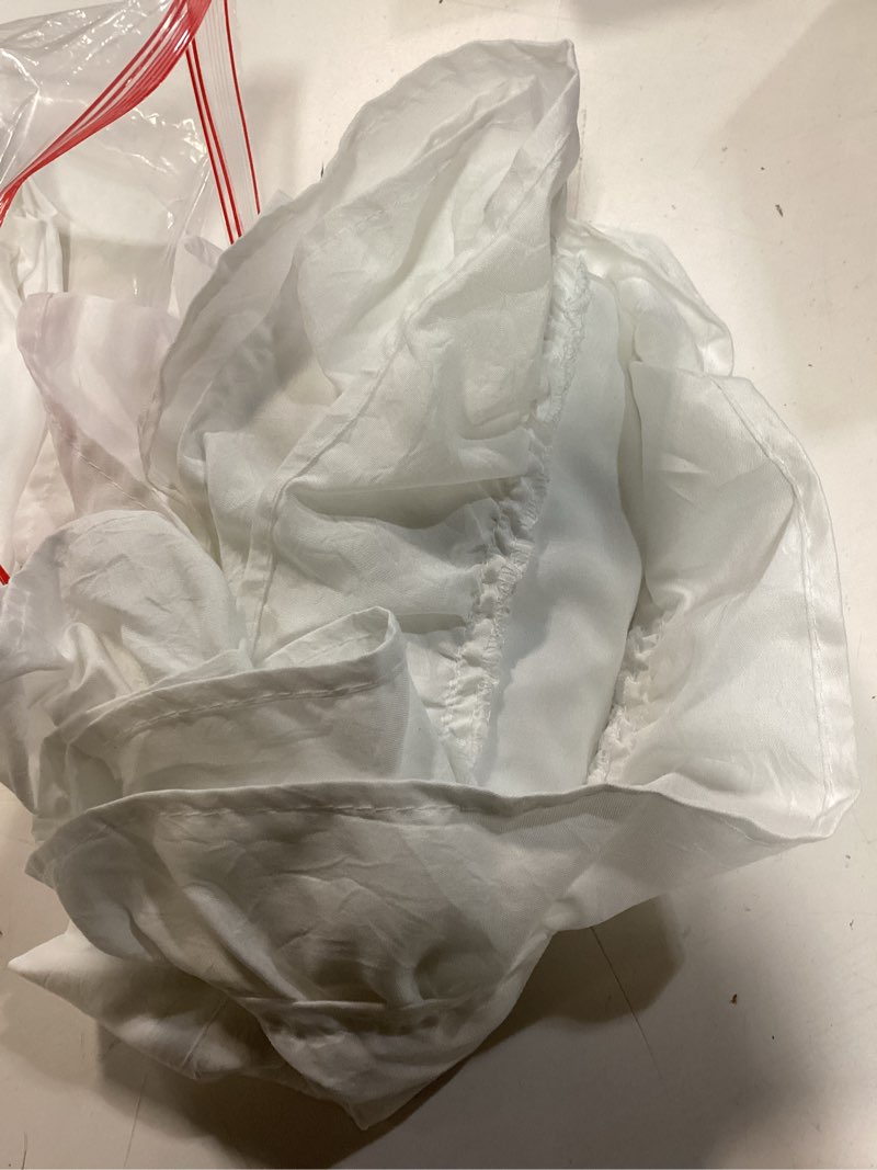 Condition photo showing Good Condition for zjdecor cream white ruffle window curtain panels 63 inches long,crinkled not-see-through sheer drapes,contemporary bedroom living room nursery window treatment,rod pocket,40" wx63 l,pack of 2 40"w x 63"l (pack of 2) solid cream white