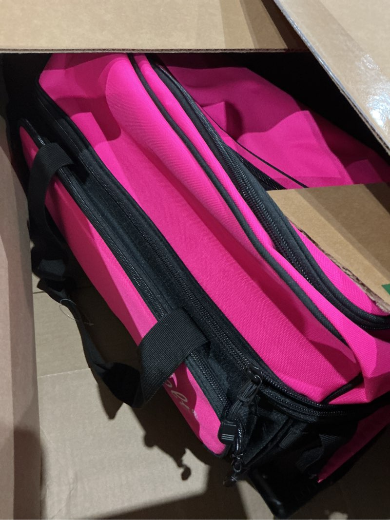 Condition photo showing Good Condition for wolt 2 ball bowling bag with padded holder - fits shoes up to mens size 16, bowling accessories pink