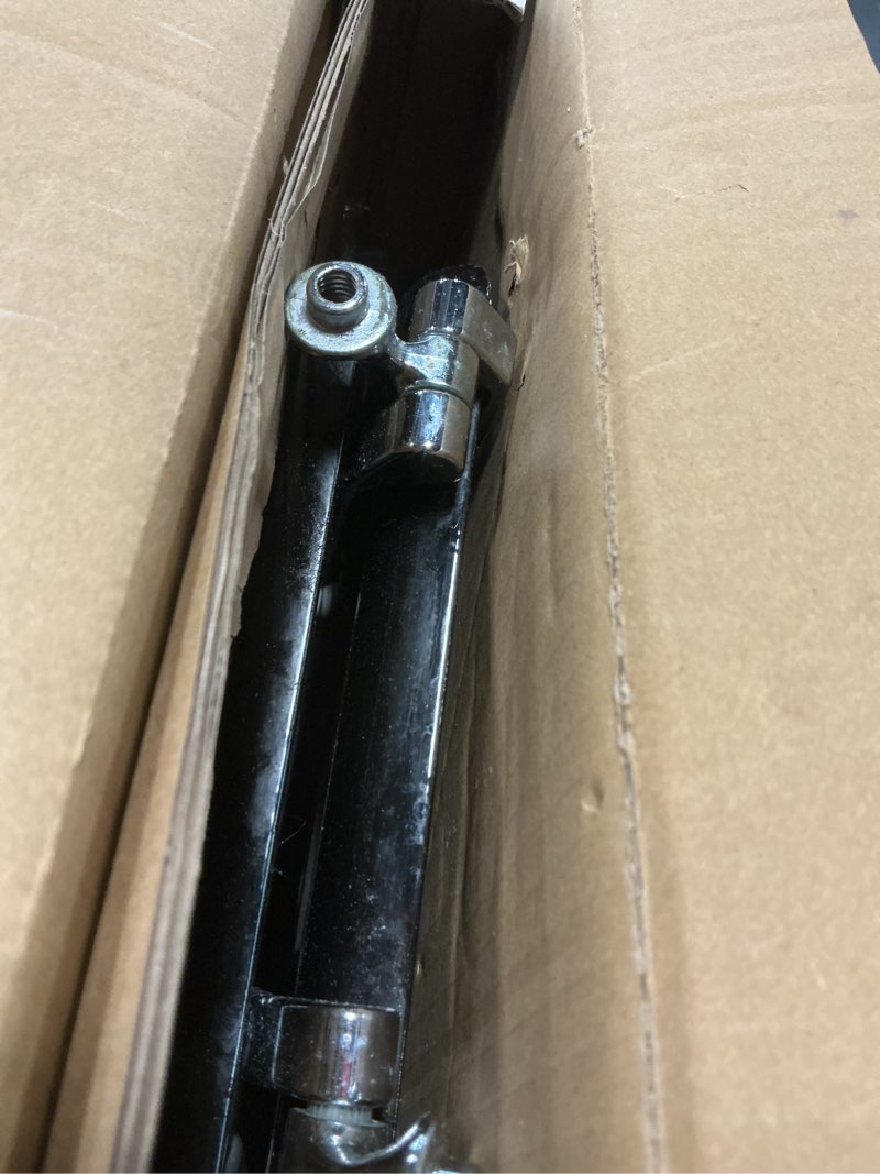 Condition photo showing As Is for Angel Shield Toilet Seat with Zinc Alloy Hinges Quiet-Close Quick-Release Wood Molded UV Lid Easy Clean(Round,Black) Round Black