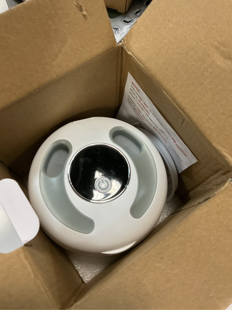 Condition photo showing As Is for upgraded ultrasonic retainer cleaner machine, 45khz ultrasonic dentures cleaner for night guards, braces, aligner, toothbrush, jewelry and more, 200ml capacity, white a-white