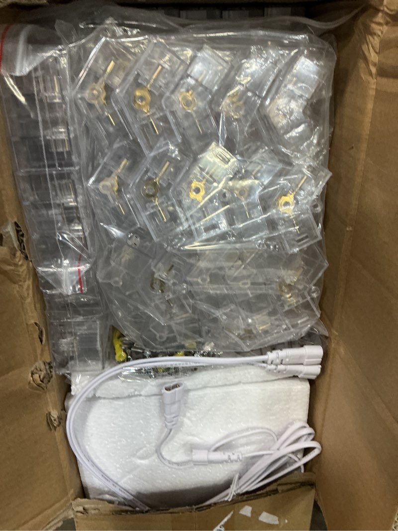 Condition photo showing Good Condition for hexagon garage lights with rectangle frame, high brightness 672w 86400lm 6500k, 14 hex grid for garage, shop, basement, car detailing shop etc. with mounting clip 14-grids non-dimmable