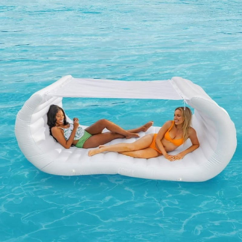 (SIMILAR)Inflatable Pool Couch - White Pool Float, Floating Cabana, Luxury Pool Float for Adults