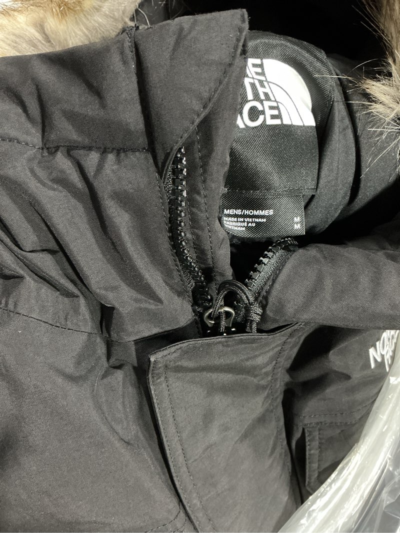 Condition photo showing Good Condition for the north face men's mcmurdo bomber jacket | waterproof, waterfowl down insulation, hooded jacket size m smoked pearl