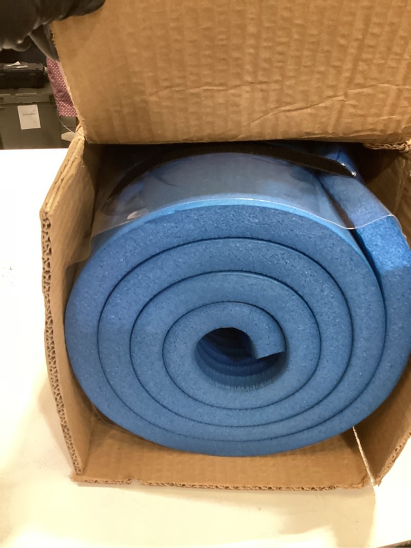 Condition photo showing Good Condition for foam sleeping pad for camping - 1.25-inch-thick waterproof sleep pad with carry straps for cots, tents, or sleepovers by wakeman outdoors (black) blue 2 pack