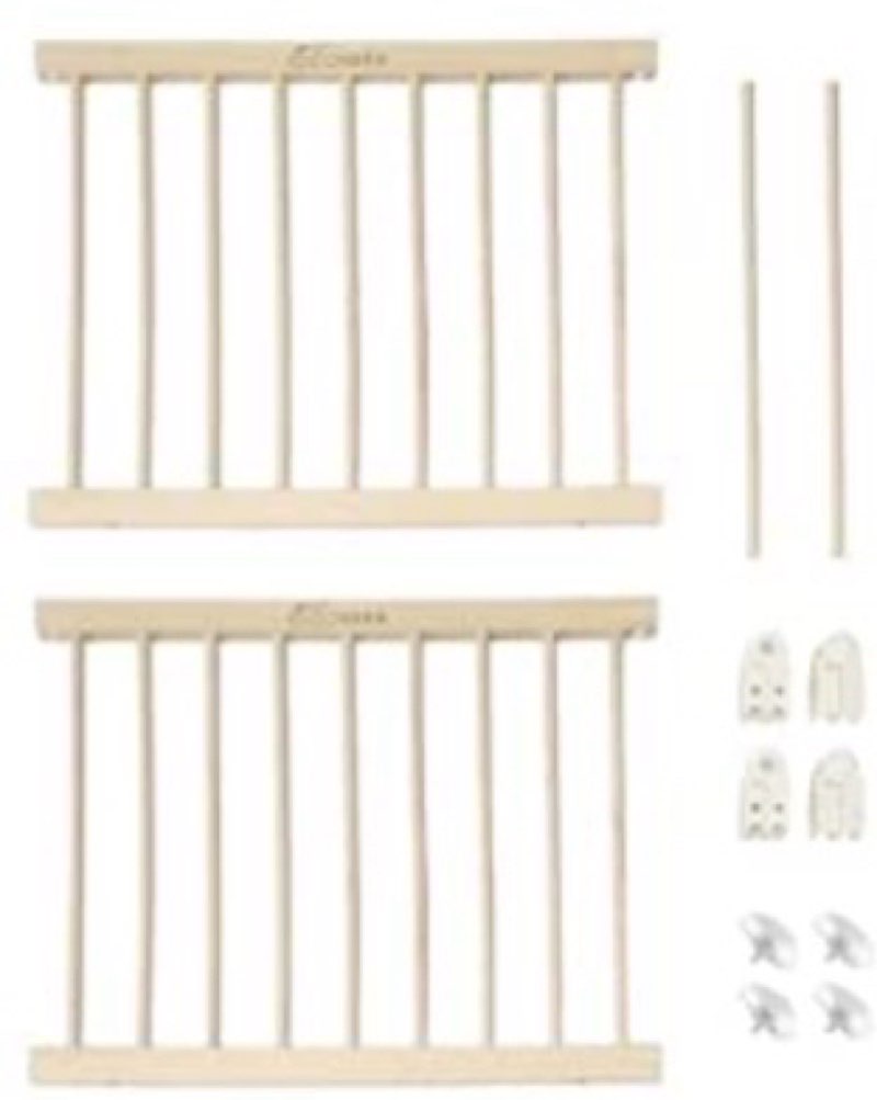 Expandable Panels for Aokkto Wooden Playpen(Wood-2 Panel,Includes 2 Sets of connectors (Wood)