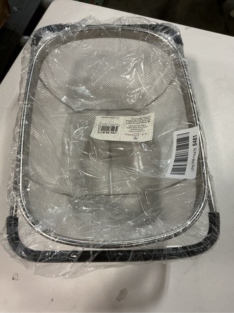Condition photo showing Good Condition for U.S. Kitchen Supply - Premium Quality Over The Sink Stainless Steel Oval Colander with Fine Mesh 6 Quart Strainer Basket & Expandable Rubber Grip Handles - Strain, Drain, Rinse Fruits, Vegetables