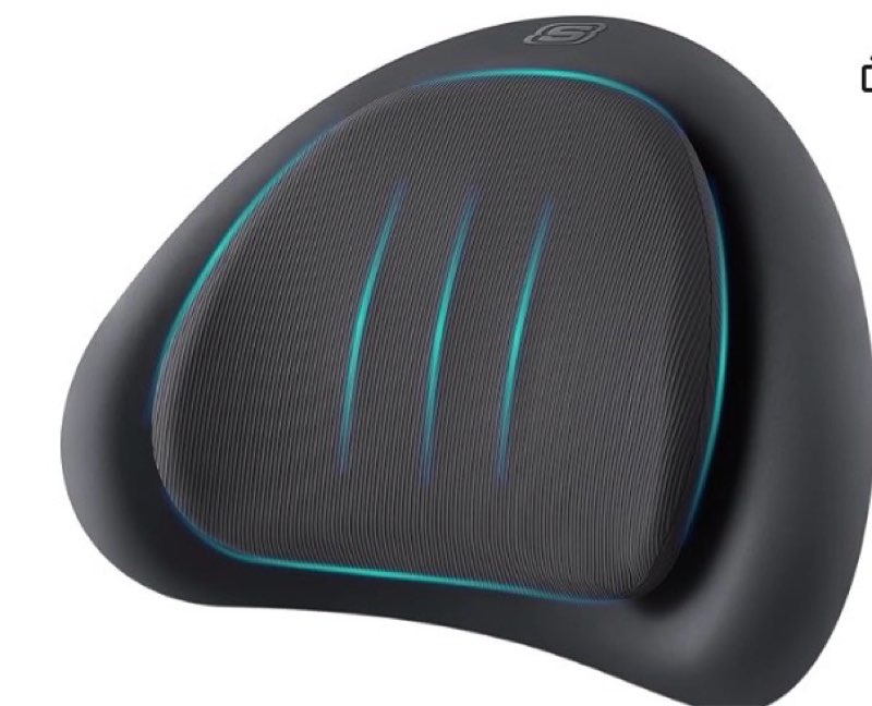 skechers lumbar pillow premium memory foam, double-layer-office chair cushion for tailbone pain reli