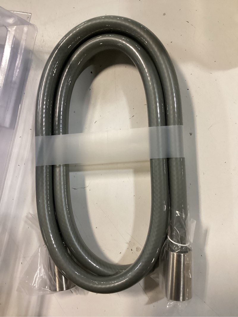 Condition photo showing As Is for road & home chrome 2-handle handheld 4-in rectangle bathtub and shower faucet valve included