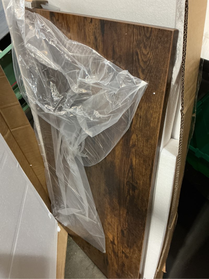 Condition photo showing Good Condition for folding coffee table, leg latches portable sturdy floor table desk for sitting on the floor, no assembly low coffee table for living room, home, office, rustic brown, 41.34l×21.65w×15.75h rustic brown opened size: 41.34l"×21.65w"×15.75h"
