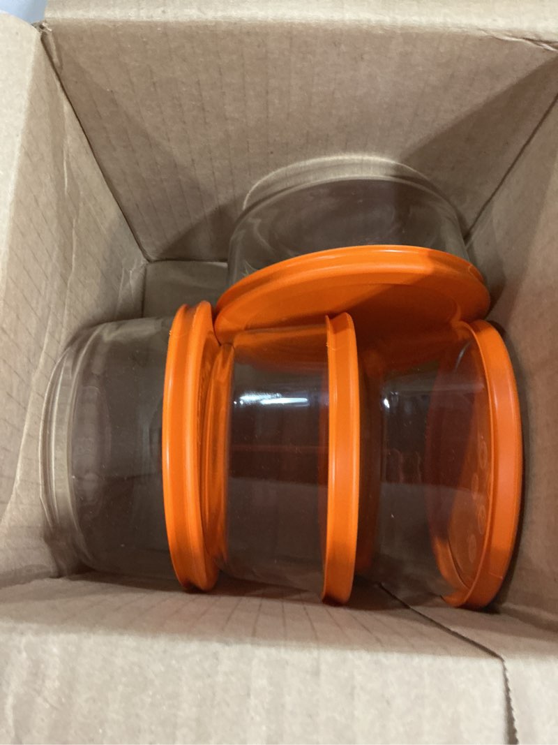 Condition photo showing Good Condition for Pyrex 7200-PC Round 2 Cup Orange Storage Lid for Glass Bowls - Original Genuine Pyrex Lids - 4 Pack - Made In The USA