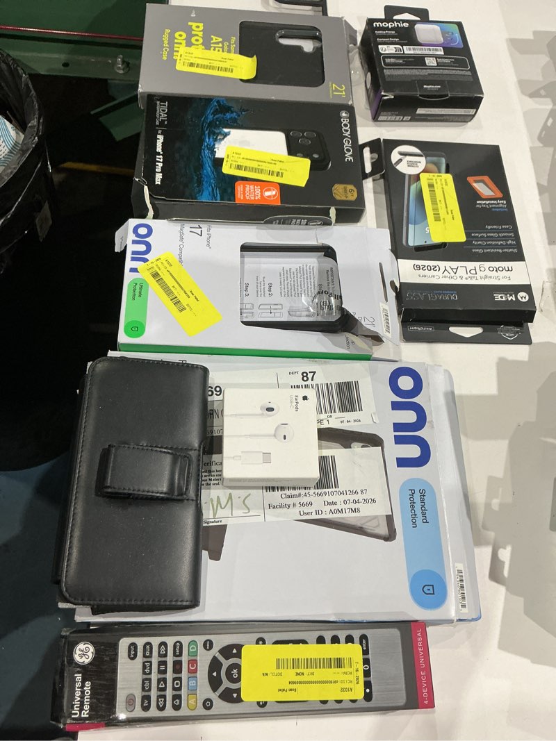 Condition photo showing As Is for assorted cellphone/tablet/laptop case covers & accessories