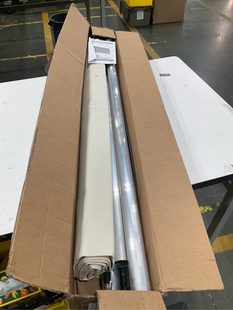 Condition photo showing Good Condition for patio roller shade 10 x 8 ft hdpe fabric outdoor cordless roll up shade with uv protection, roller blinds for porch, gazebo, pergola, balcony, window, wheat wheat 120"w x 96"h