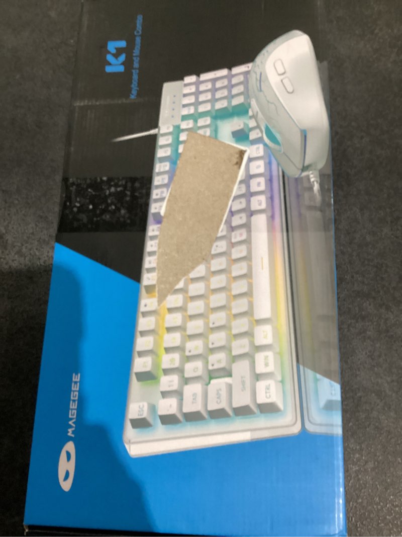 Condition photo showing New/Like New for Gaming Keyboard and Mouse Combo, K1 RGB LED Backlit Keyboard with 104 Key Computer PC Gaming Keyboard for PC/Laptop (Green) K1 green