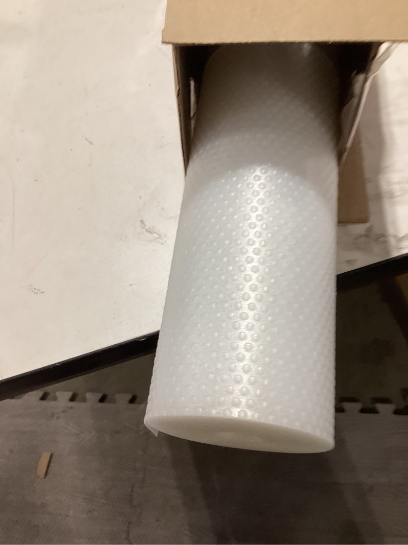 Condition photo showing Good Condition for Hersvin Shelf Liner, 24" x20' Non-Adhesive Drawer Liners EVA Kitchen Cupboard Cabinet Covering Undersink Mat Washable Fridge Lining Paper for Home Office (Clear/Dot) Clear Dot 24"W x 240"L