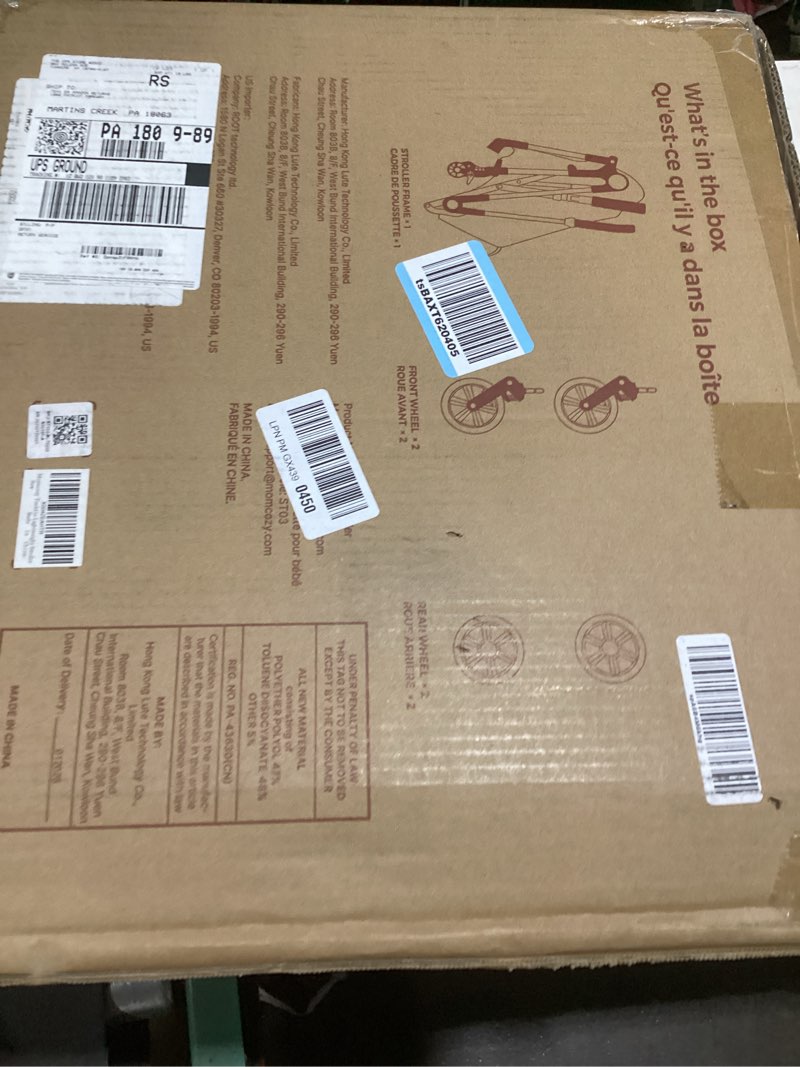 Condition photo showing Good Condition for momcozy tuckgo baby travel stroller, one click fold for toddlers 6m-3y, 33l bottom storage, lightweight compact air travel, travel bag included, 3-position recline, upf 50+ canopy, 5-point harness