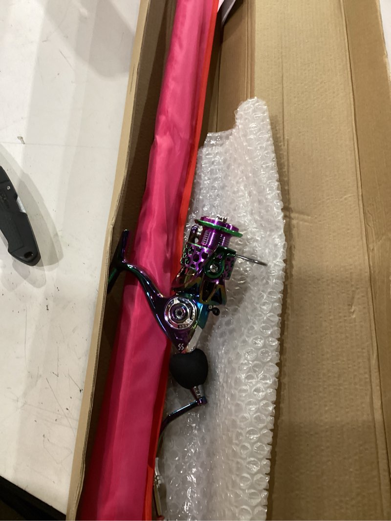 Condition photo showing Good Condition for sougayilang spinning fishing reel rod combo, two pieces colorful poratble light weight fishing rod with powerful fishing gear for freshwater saltwater