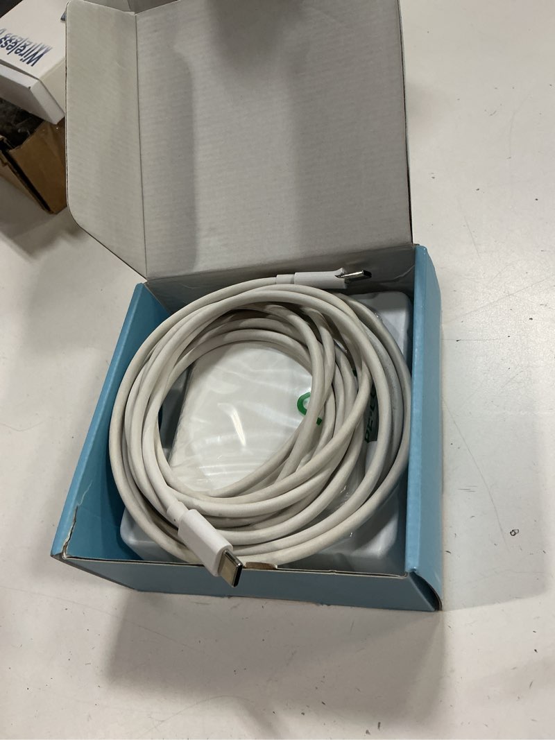 Condition photo showing As Is for 10ft charger for macbook pro/air 16, 15, 14, 13 inch 2025, 2024, 2023, 2022, 2021, 2020, m1 m2 m3 m4, 96w usb c power adapter, led, 100w usb-c cable charging as fast as original quality