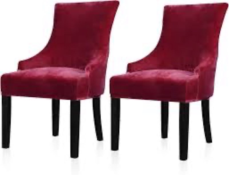 Lellen Velvet Stretch Wingback Chair Cover Slipcover - Reusable Protector Cover for Dining Room Banq