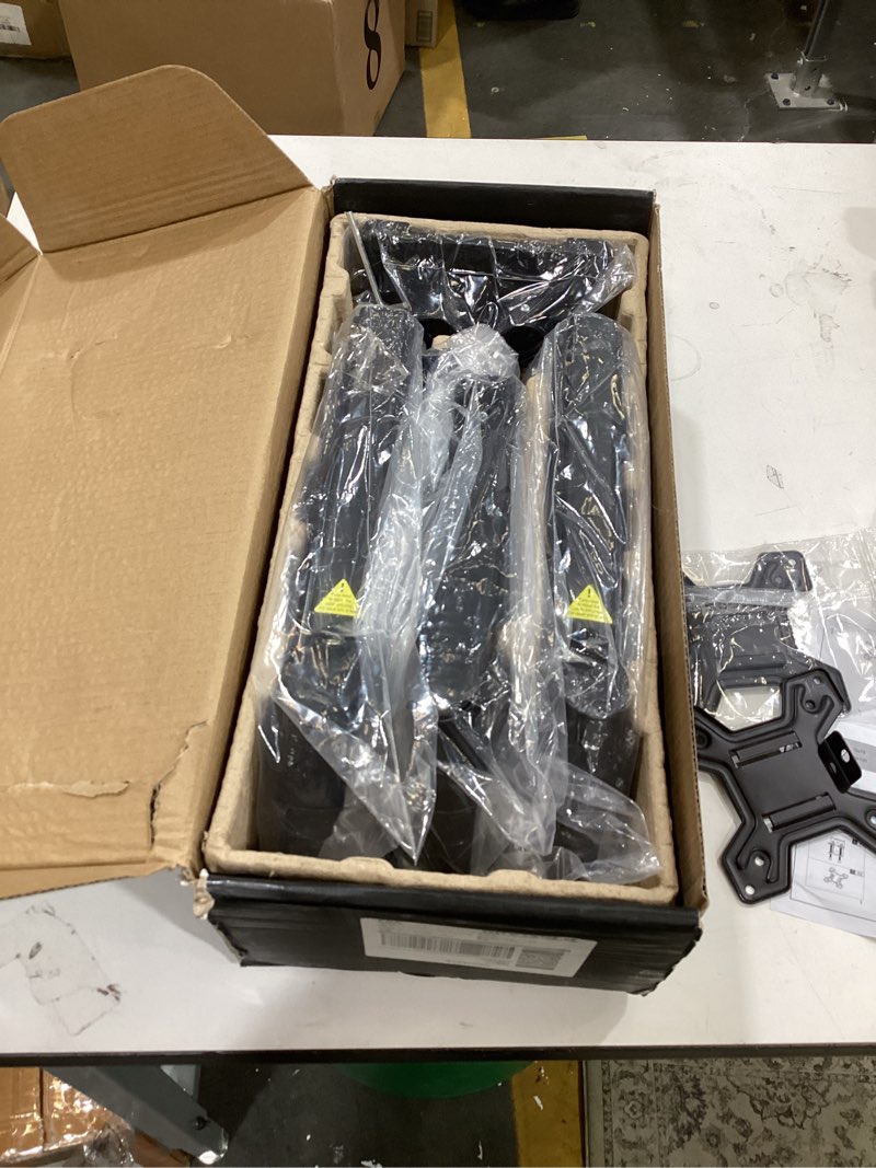 Condition photo showing As Is for Dual Monitor Stand for 13 to 32 inch Screens, Gas Spring Monitor Arm with Swivel, Tilt, Rotation, Height Adjustable, Desk Mount with C-Clamp and Grommet Base, Each Arm Holds 4.4 to 19.8lbs Screen Non-RGB Dual Arm
