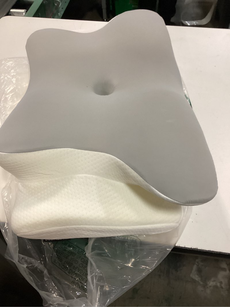 Condition photo showing Good Condition for cervical neck pillow for pain relief - ergonomic side sleeper pillow for neck support, cooling memory foam pillows for sleeping, contour pillow orthopedic bed pillow for back stomach sleepers