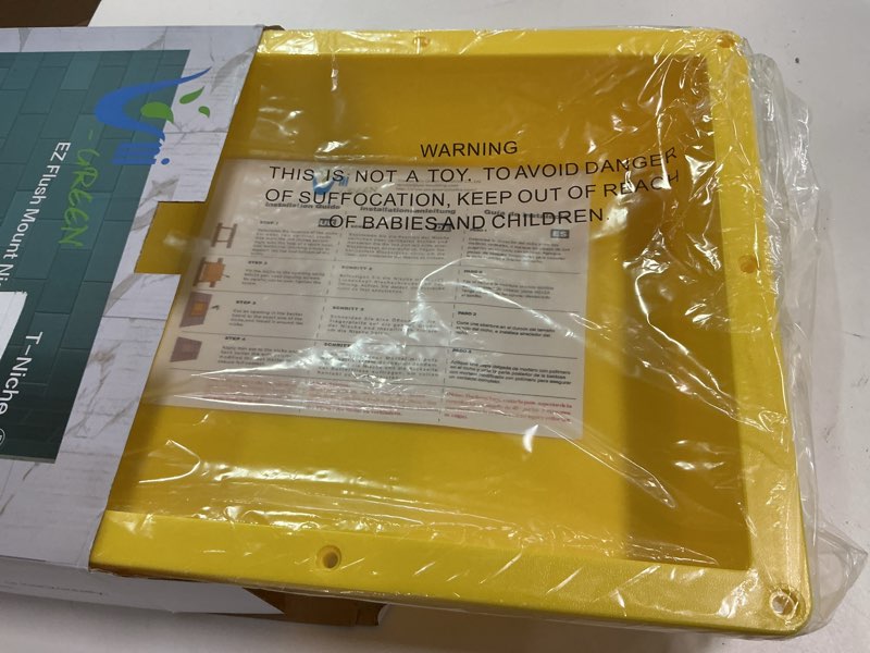 Condition photo showing Good Condition for Uni-Green Shower Niche Ready for Tile 16" ×14" × 4" Bathroom Recessed Shower Niche Rectangle Leak Proof Shower Shelf Organizer for Shampoo & Toiletry Storage Yellow