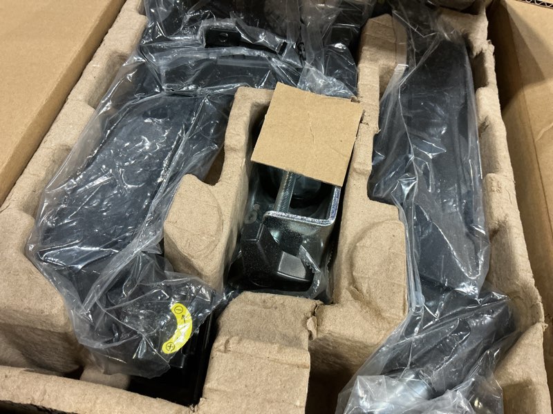 Condition photo showing Good Condition for ergear dual monitor arm, full adjustable monitor mount for 13–32? screens, fast install computer monitor stand with tool-free vesa mount, max load 19.8 lbs, max vesa 100x100mm dual arms 13"-32"