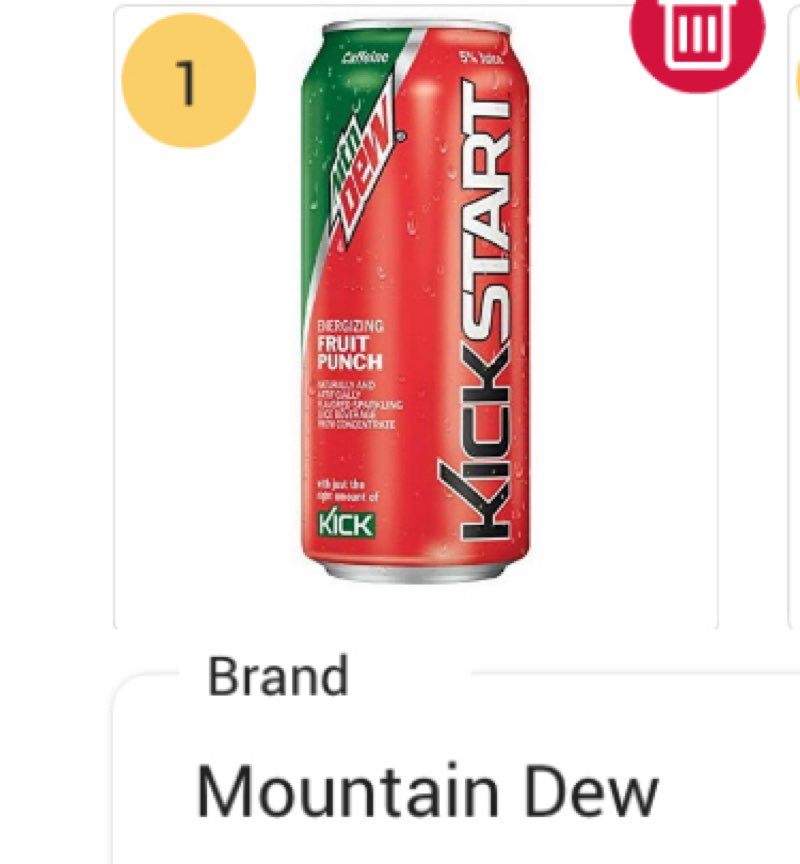 Mountain Dew Kickstart  Fruit Punch  16 Fl Oz (12 Count) Fruit Punch 16 Fl Oz (Pack of 12) (BB: 08/04/25)