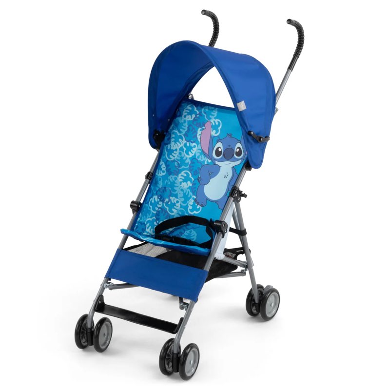 disney baby comfort height character umbrella stroller with basket, modern minnie, toddler, unisex