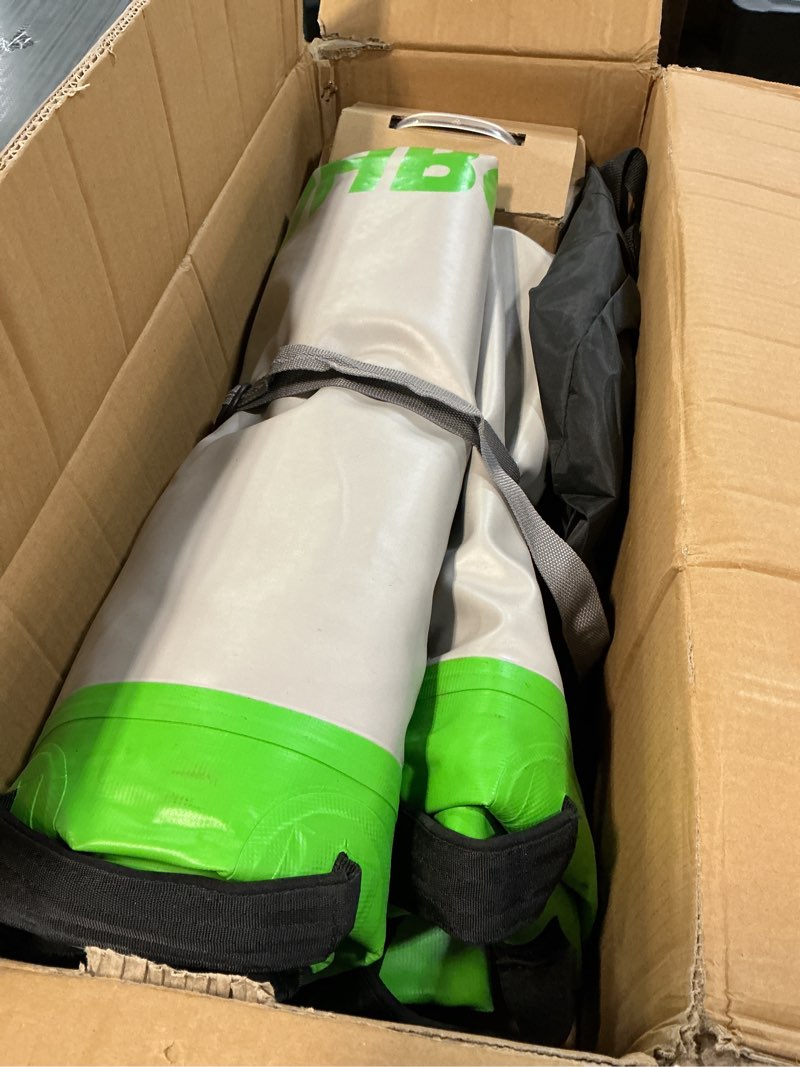 Condition photo showing Good Condition for inflatable gymnastics mat - 10’ thick & premium heat sealed process, 1+1 double-layer pvc fitness mats with electric pump, repair kit & backpack - multi-scene exercise mat use for outdoor oh red
