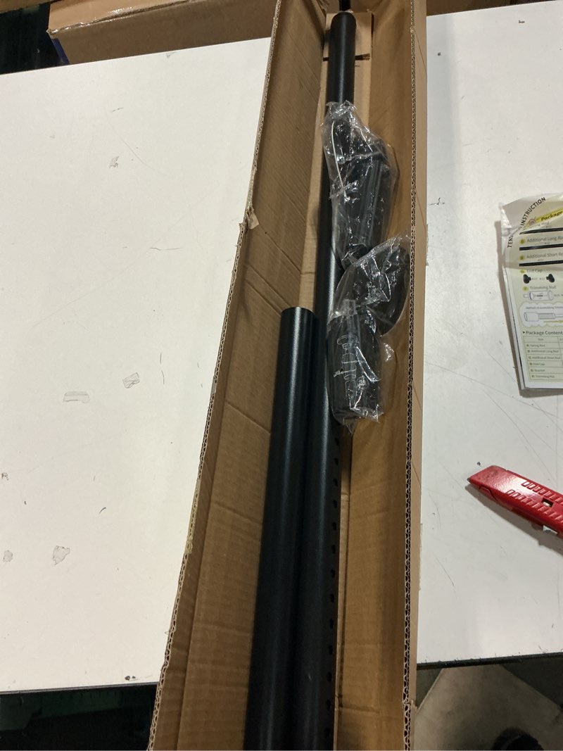 Condition photo showing Good Condition for Similar Treije Tension Curtain RodInOutdoor Extra Long Curtain Rod No Drilling for Window or Bathroom Patio, Adjustable Heavy Duty Shower Curtain Rod, Easy to Install, Never Rust, Non-Slip-Black Black 39''-157''