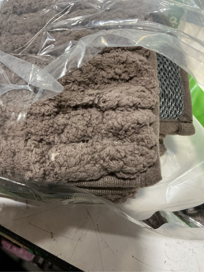 Condition photo showing Good Condition for dexi bathroom rugs 17x30, non slip washable bath mat, luxury chenille super absorbent ultra thick bathmats for shower floor, plush fluffy shaggy carpet for tub, brown 1'5" x 2'6" (rectangular) brown