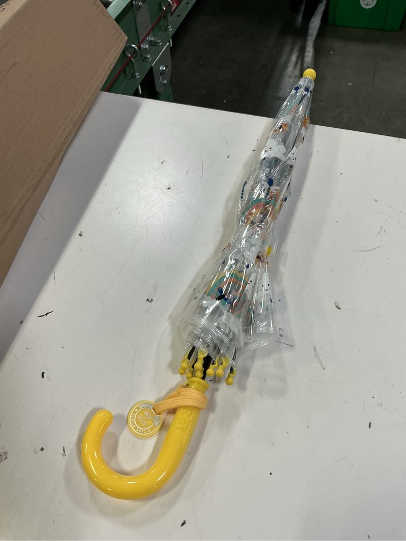 Condition photo showing Good Condition for urbane home transparent umbrella for men & women|automatic umbrella for rain (yellow)