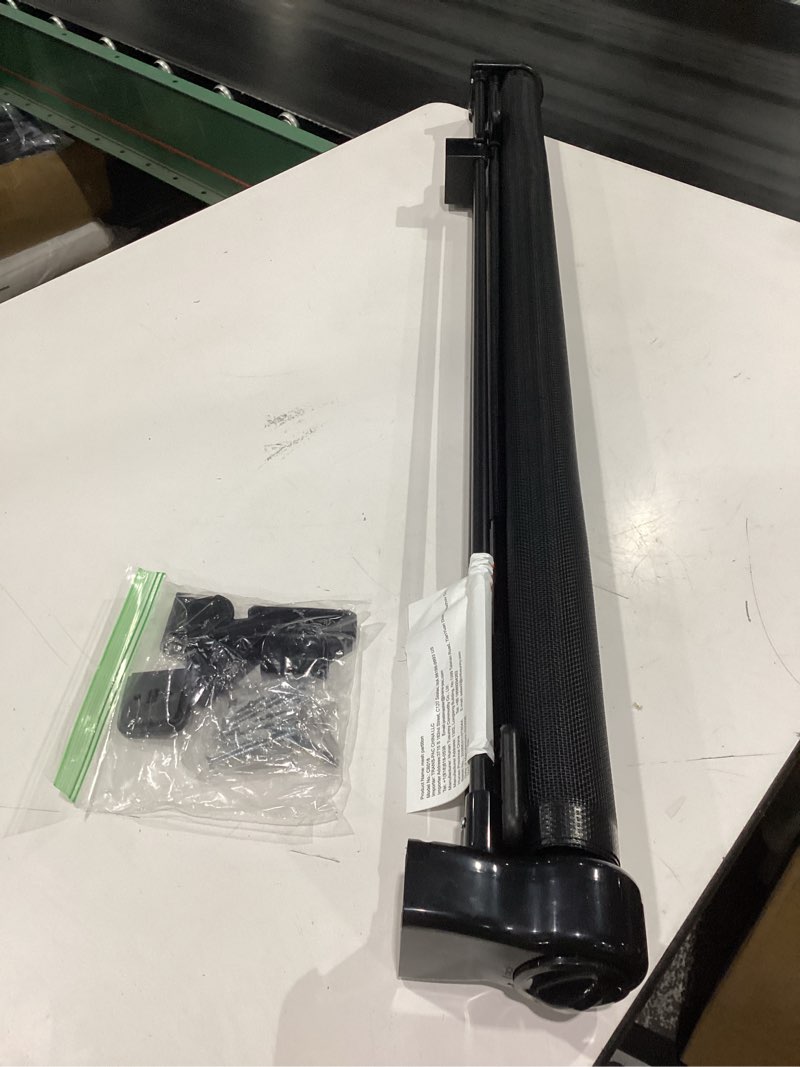 Condition photo showing New/Like New for miumoon 59 inch retractable baby gates 42 inch tall, retractable gate with reinforced strip design to prevent crawling through, 5 ft retractable dog gate for stairs, doorways, hallways, indoor/outdoor black 42" tall x 59" wide