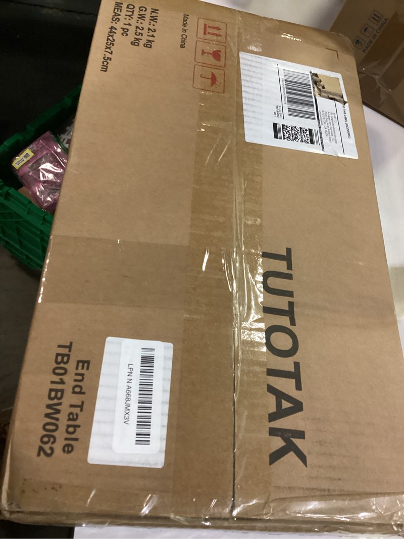 Condition photo showing New/Like New for TUTOTAK Small Side Table, Narrow End Table, Skinny Sofa Table, Slim Nightstand, Couch Table, Living Room, Bed Room, White TB01BW062 2-Tier?7.9"D x 15.8"W x 22.5"H? White 1