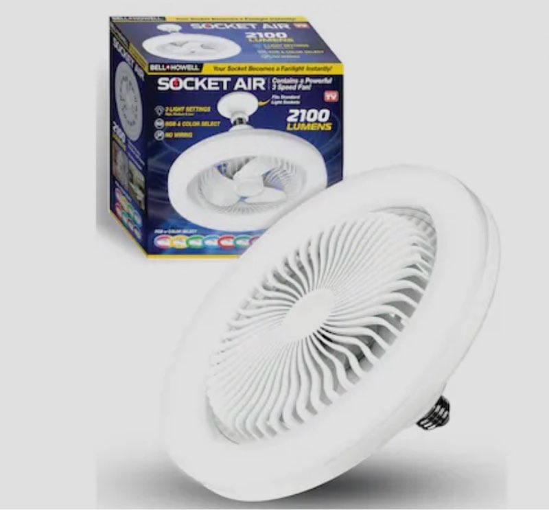 bell + howell 2100 -lumens led screw-in ceiling-mounted work light