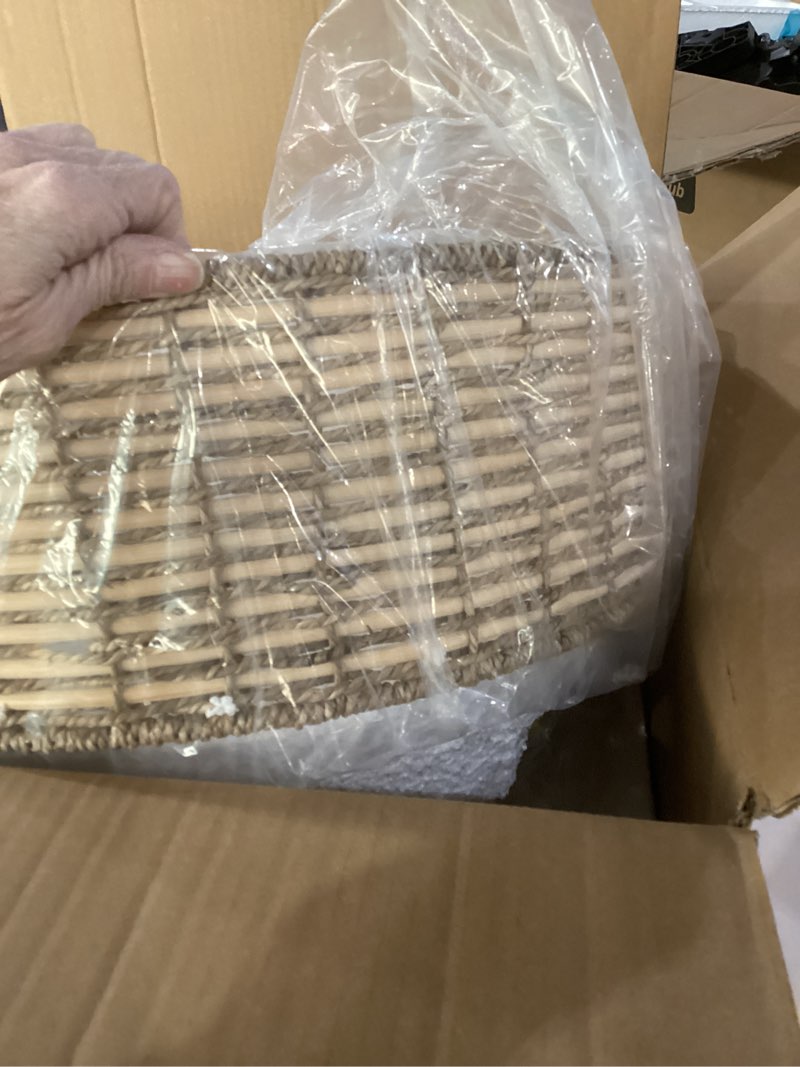 Condition photo showing Good Condition for rattan caged boho fandelier ceiling fans with light remote flush mount for bedroom,gold,quiet,4-light,6 speeds rattan d