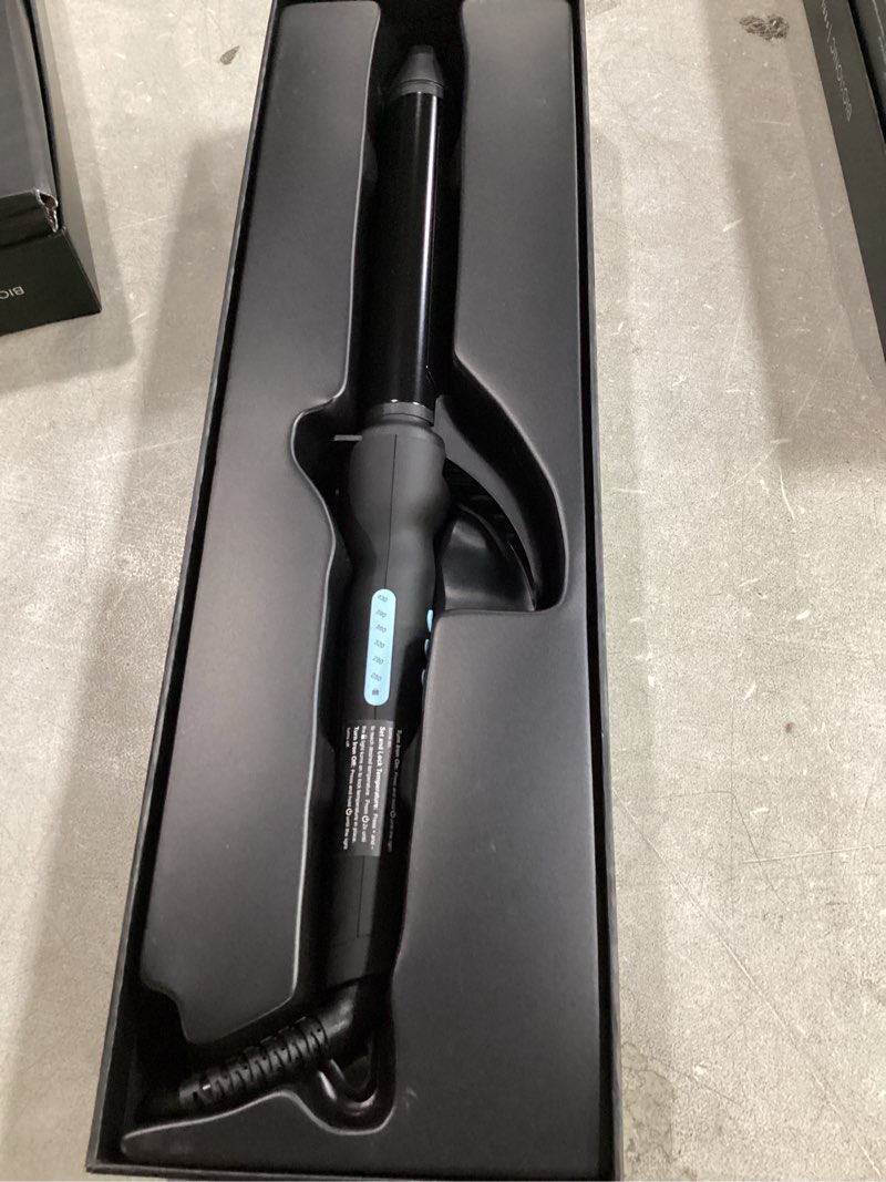 Condition photo showing Good Condition for bio ionic long barrel curling iron with moisture heat technology & nanoionic mx versatile curling wand - multiple barrel sizes for tight, classic, loose & soft curls 1.25 inch (loose curls) black