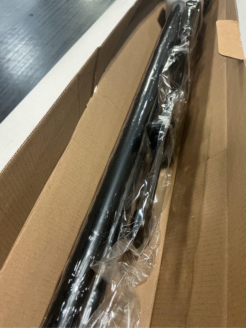 Condition photo showing Good Condition for 1 inch blackout curtain rods for windows patio, adjustable room divider curtain rod wall mount & ceiling mount for indoor & outdoor, black, 72" to 144"