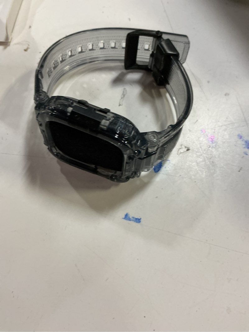 Condition photo showing Good Condition for amBand M1 Sport Case Band for Apple Watch Ultra 3/2/1 & SE 3/2/1 & Series 11 10 9 8 7 6 5 4 3 49mm 46mm 45mm 44mm 42mm 41mm 40mm 38mm, Shockproof & Scratch Resistant Rugged Bumper for Men Crystal Black 38/40/41mm