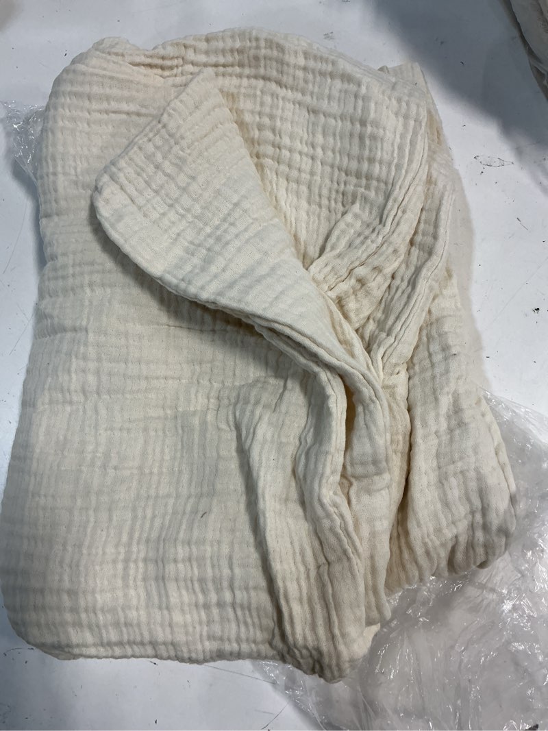 Condition photo showing As Is for quince organic airy gauze sham set, twin, undyed