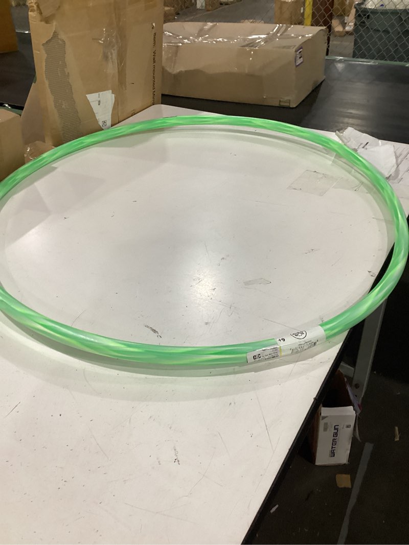 Condition photo showing Good Condition for winnerwhy 2 pcs toy hoop exercise hoop detachable adjustable plastic toy ring playground equipment for school colored circles exercise ring for teens dog agility equipment(green,20 inch) green 20 inch